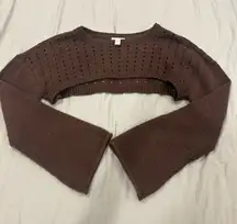 Brown Cropped Sweater Full Tilt