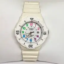 Casio LRW200H White Women's Watch 33mm date multicolored numerals 100M