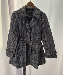 Faded Glory Birch Print Trench Rain Coat‎ 1X EUC