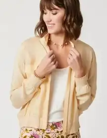 Spartina 449 Charleigh Jacket Lightweight Bomber Wheat Butter Yellow Medium