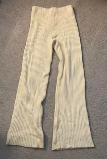 Ribbed Wide Leg Pants