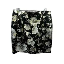 Roz & Ali Women's Floral Metalic Skirt