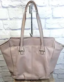Coach Pebble Gray/Lavender Leather Tote / Hand Bag / Purse