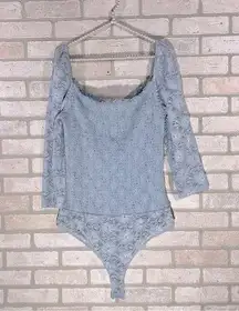 Glamorous NWT Light Blue Lace Off the Shoulder Bodysuit Size 18T