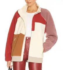 Helmut Lang patchwork faux shearling shaggy fleece unisex jacket size XS NWT