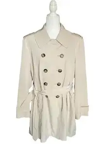 London Fog Double Breasted Belted Trench Coat
