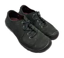 Keen Sterling City Lace-Up Casual Walking Shoes Black Leather 1007699 Size 7