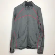 REI Mens Gray with Red Trim Zip Athletic Jacket‎ L