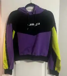 I.AM.GIA Black and Purple Techno Viking Hoodie