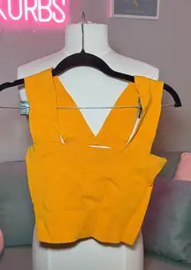Chic Mustard Crop Top