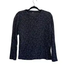 100% Cotton Dark Gray Floral Print Long Sleeve Top