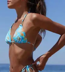 LA Hearts by PacSun Tropical Spring Charm Side Tie Bikini Top‎ Size M