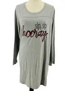 Lane Bryant Cacique Sleep Shirt Sip Sip Hooray Nightgown Womens Plus 18/20