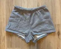TNA Aritzia Cozy AF Fleece High Rise Grey Shorts