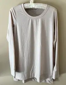 Patagonia Glorya Side Slit Shirt Womens Small Beige Hiking Top Outdoor Active