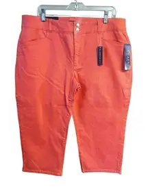 Chaps Slimming Fit  Coral Capri Pants Sz 16 NWT