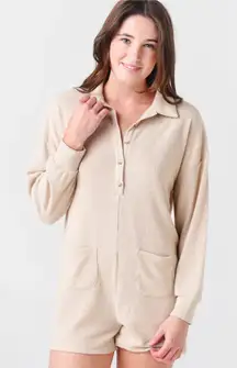 Z Supply Women’s Leisure Rib Romper Lounge Comfy Cozy Size Large NEW