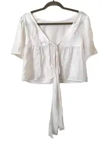 CLUB MONACO Ahlam Silk Tie Back Blouse‎ Sz XS