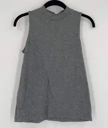 Madewell  Tune Mockneck Tank Top Heathered Gray Neutral Classic Closet Staple XS