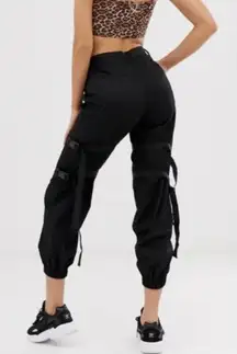 Motel Rocks Pants Womens X Small Black Buckle Joggers High Rise‎ Grunge Utility