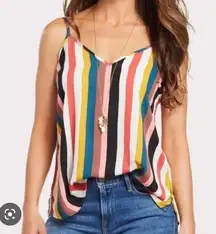 Allison Joy Croix Multi Striped Cami Tank Top J