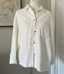 Cute Zara White Button Up Long Sleeve Shirt