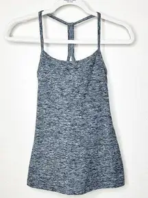 Beyond Yoga Gray Heathered Butter Soft Racerback Strappy Activewear Tank Top XS