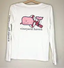 Vineyard Vines Vineyard Haven Lifeguard Whale Logo Crew Long Sleeve Shirt Size S