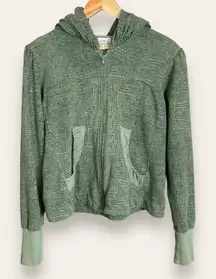 CMC Hoodie Jacket Color Me Cotton Green‎ Zip-Up Women Size Large Athleisure