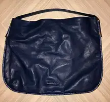 Jimmy Choo Blue Satin Leather/Elaphe Shoulder Bag