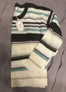 Winter White Stripe Sweater