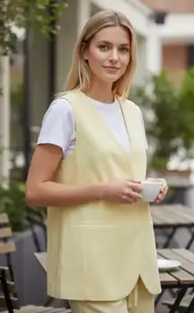 NWT Scotch & Soda Satin Vest X-Large, GOLDEN HAZE