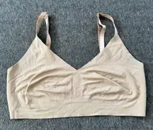 True And Co True Body Triangle Convertible Strap Bra Size L Color Beige *read