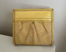 Coach Monogram Small Wallet Yellow