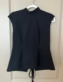 Zara Open Back High-Neck Top