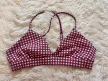 Pink gingham alo bra 