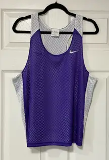 Nike Women's Reversible Mesh Practice Jersey Violet & White Athletic Tank Sz XXL