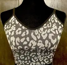 Leopards black and gray sports bra- one size