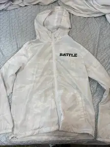 BATTLE football white-camo windbreaker 