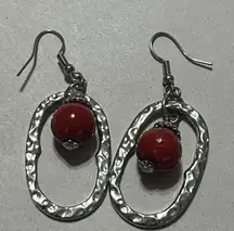 Premier Designs Silver Plated Dangle Drop Earrings