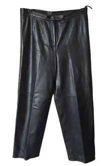 Anne Klein Petite 100% leather pants Chocolate Size 12