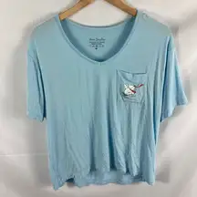 Vera Bradley Sleigh Bear Soft Blue Tshirt Size medium