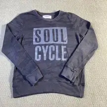 SoulCycle Charcoal Gray Camo Pullover‎ Sweatshirt Size Medium