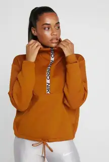 Nike Pro Mockneck Sweatshirt Rust/Brown XXL