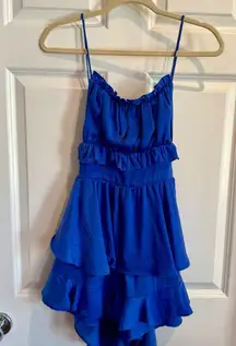 HYFVE Vibrant Blue Romper with Ruffles