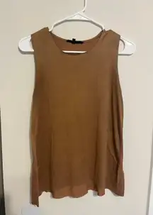 Suede brown tank top -