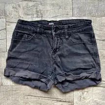 Urban Outfitters Dark Wash Black Shortie Retro High Rise Boho Shorts Size 25