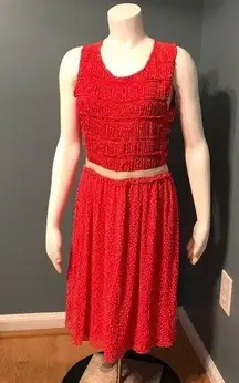 ANTHROPOLOGIE Postmark Retro Swiss Holiday Dot Dress NEW