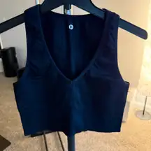 Women's 90 degree by reflex ribbed cropped tank