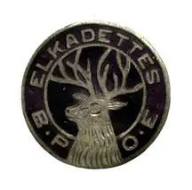 Vintage Elkadettes B.P.O.E. Sterling Silver Brooch Pin